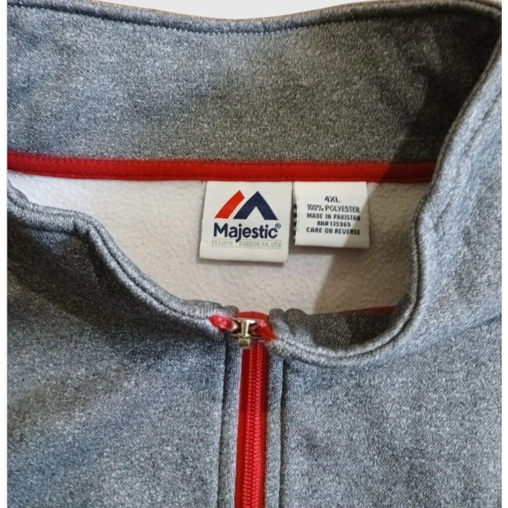Atlanta Falcons Majestic 1/4 Zip Pullover Gray/Red Size 4XL